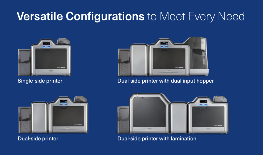 The FARGO HDP5000e ID card printer from HID Global sets a new standard for retransfer printing technology. This innovative printer combines superior image quality, ease of use, and exceptional reliability, making it the perfect solution for organizations seeking to issue secure and durable high-quality cards and IDs. Key features include a high-definition display, advanced color management, increased card throughput, and a user-friendly interface. The HDP5000e is built on the legacy of the renowned HDP5000 series and seven generations of proven retransfer technology, ensuring outstanding performance and longevity.